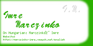 imre marczinko business card